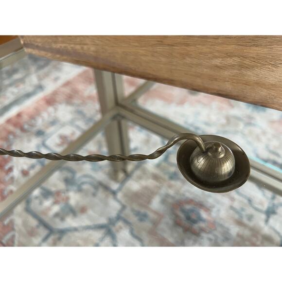 Vintage Brass Candle Snuffer, Metal Work Fire Snuffe, Gold, Round, Swirl - Picture 7 of 10